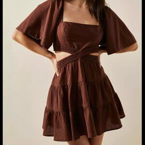 Free People cut out mini dress